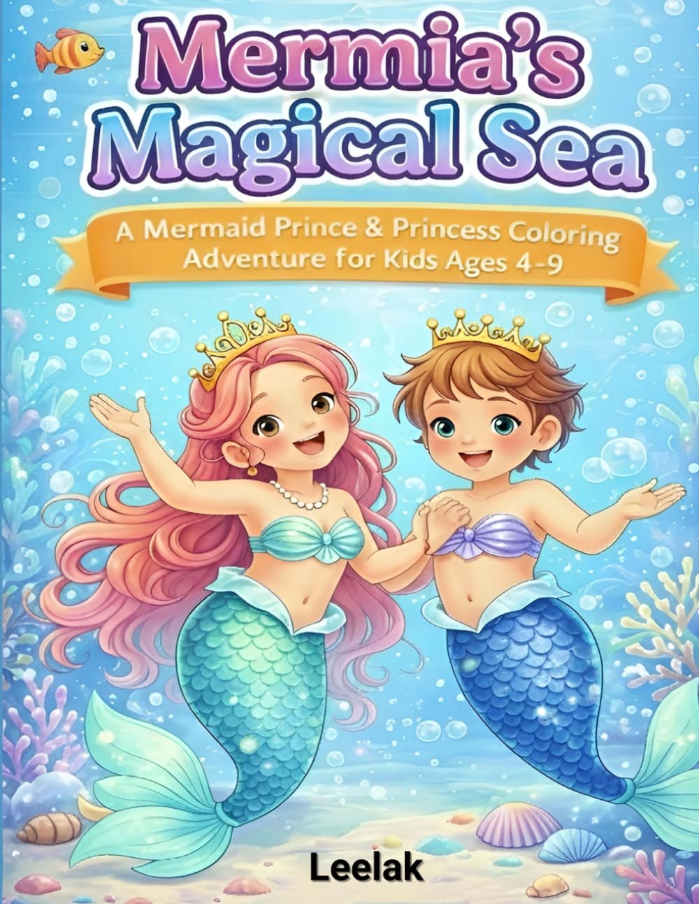 Mermia’s Magical Sea: A Mermaid Prince & Princess Coloring Adventure for Kids Ages 4–9