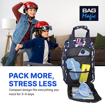 Bordlite Ryanair, EasyJet Kids Cabin Approved Holdall on Wheels, Underseat Carry-Ons, Extendable Handle, Multi Pocket, Travel Bag - 40x20x25cm - Flight Bags for Boys & Girls - Unicorn