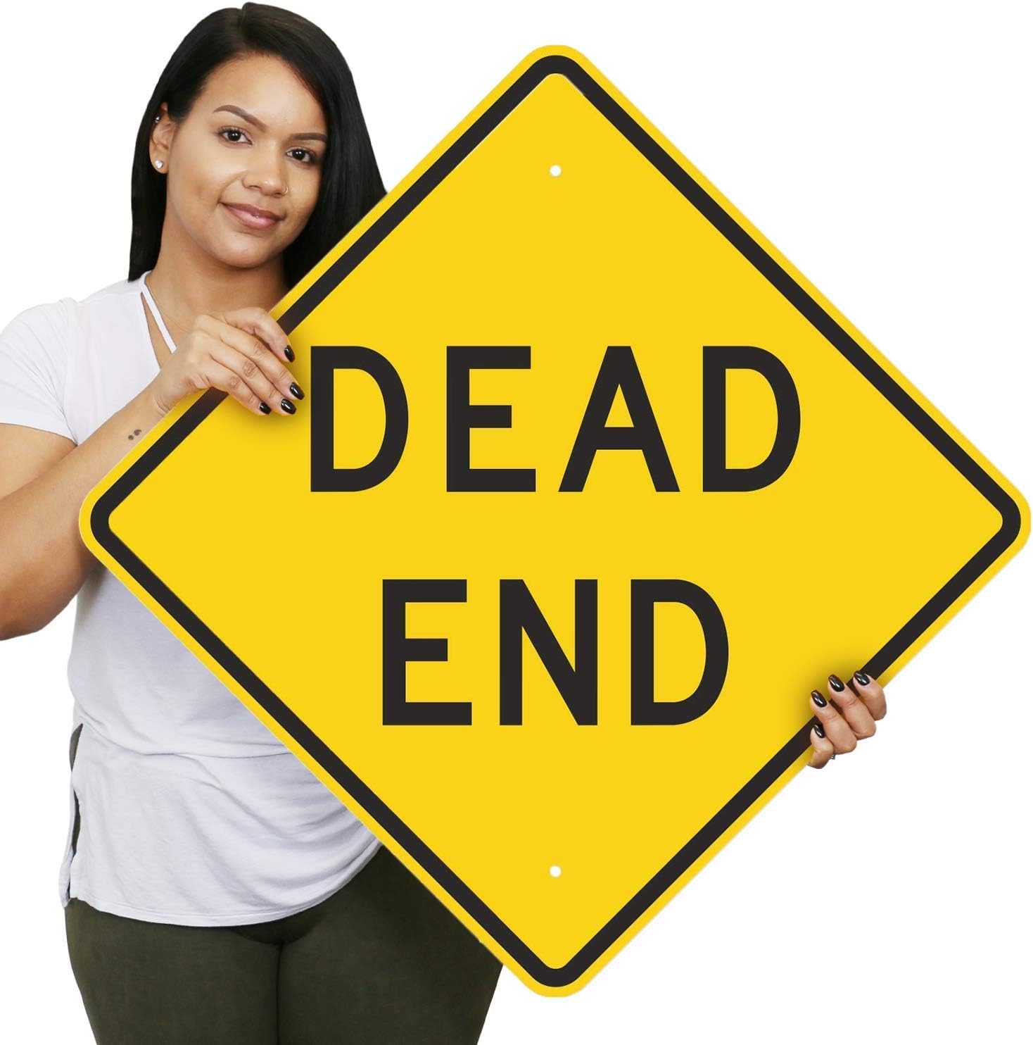 "Dead End" MUTCD Compliant Sign By SmartSign | 24" x 24" 3M Engineer Grade Reflective Aluminum