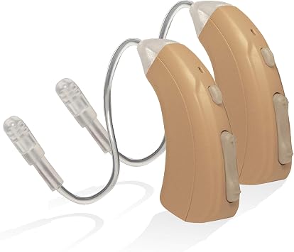 Focus+T OTC Hearing Aid Device With Programmed Listening Modes For Personal Sound Volume Control | With Personal Accessories Kit Included Beige Pair
