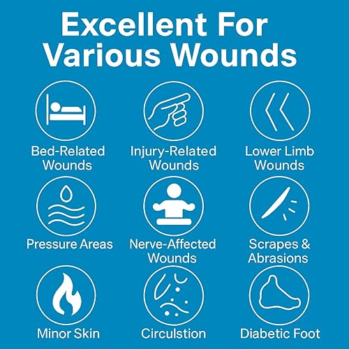 Miniatura 5 de Apósitos de espuma de silicona con borde de 4 x 4 pulgadas, paquete de 10 envueltos individualmente, adhesivos, impermeables, transpirables,