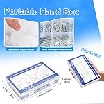 197PCS Cotter Pins, Standard Galvanized Steel 13 Sizes Cotter Pin Hardware Pins Assortment Kit Fit for Automotive, Mechanics, Car Garage, Workshop, Power Equipment, Cars, Trucks, Lawn Mower