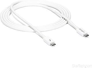 StarTech 2m Passives Thunderbolt 3 Kabel, 20Gbps, 100W PD, 4K, Weiß