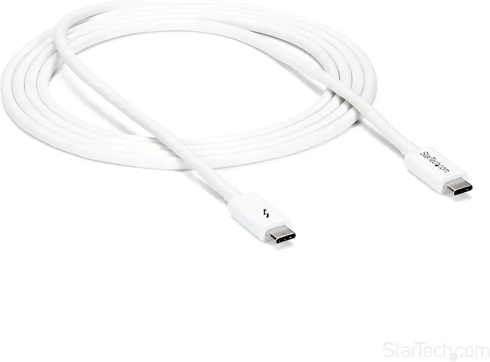 Startech 2m Thunderbolt 3 Cable 20Gbps - White - Thunderbolt USB-C DP