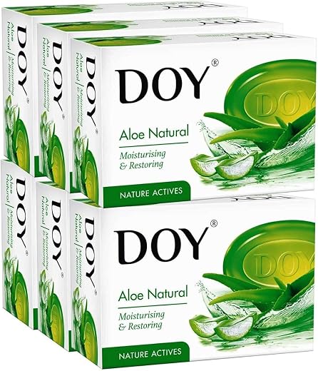Doy Aloe Natural Soap, 125 g (Pack of 6)