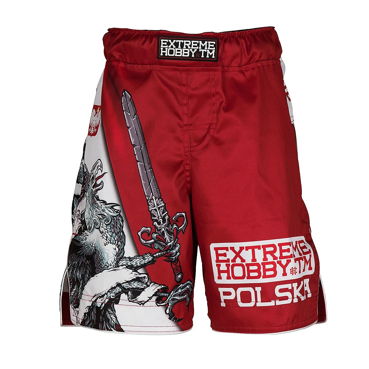 Spodenki Grappling kids POLISH EAGLE CZERWONY 128