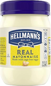 Hellmann's Real Mayonnaise Real Mayo For a Creamy Sandwich Spread or Condiment Gluten Free, Made With 100% Cage-Free Eggs 15 oz