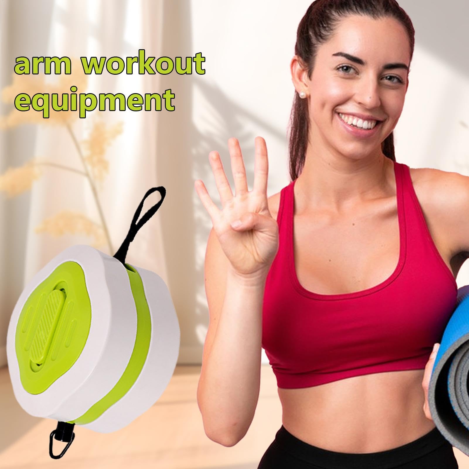 Fasce elastiche con maniglie, elastiche portatili, per allenatore di armi e stretching, flessibile Forearm Trainer, allenamento per adulti, donne, uomini, fitness Gear