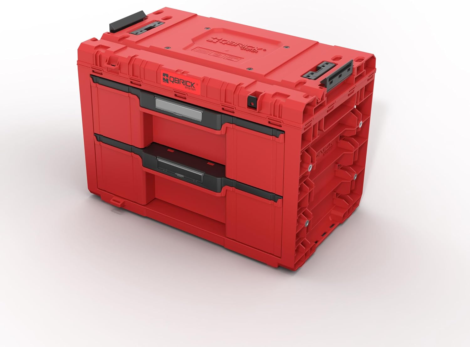 Qbrick System Tool Box Sorting Box Empty 2 Drawers Tool Box 542 x 335 x 369 mm Red
