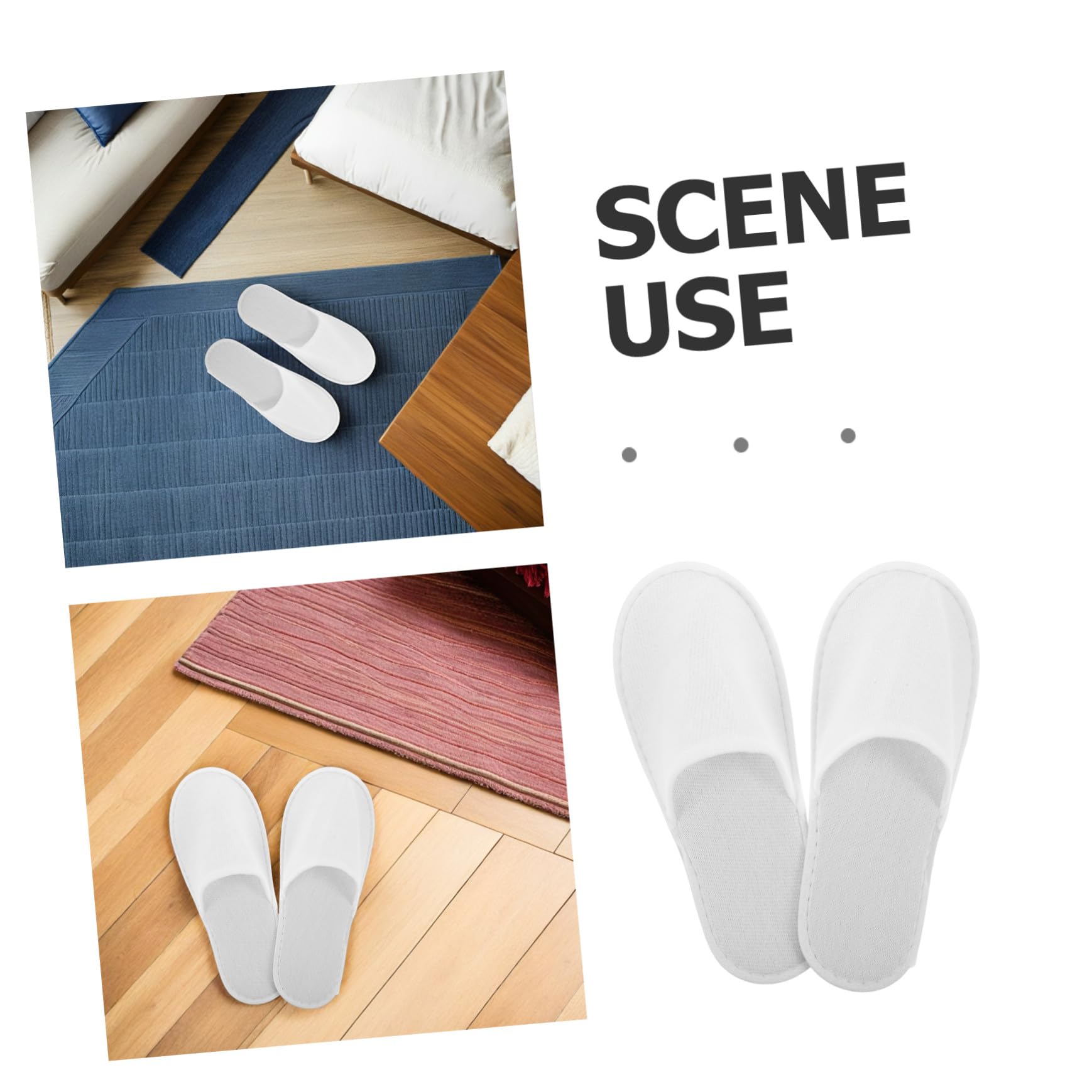 PRETYZOOM 28 Paare Einweg Spa Slipper mit Dicker Eva-sohle Rutschfest Weiß Geschlossene Zehen Unisex Gästeschuhe für Hotel Salon Reise Hochzeit Bad und Gastgewerbe