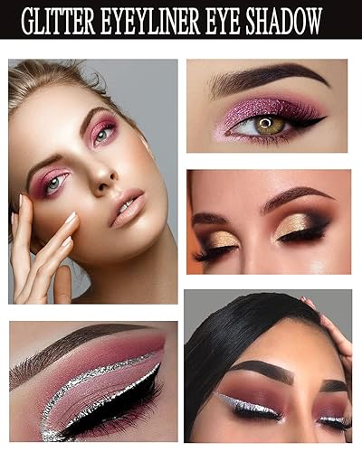 Miniatura 3 de Lucoss 5 unidades de sombra de ojos líquida con purpurina, sombra de ojos metálica brillante, maquillaje coreano de larga duración, sombra de ojos