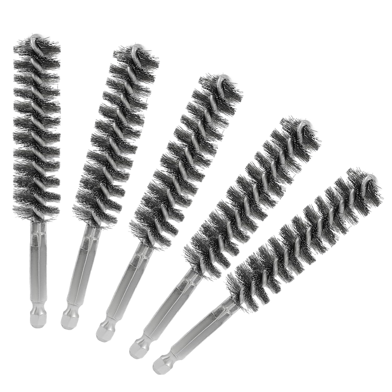 5-Piece Stainless Steel Bore Brush / Drill Brush Set