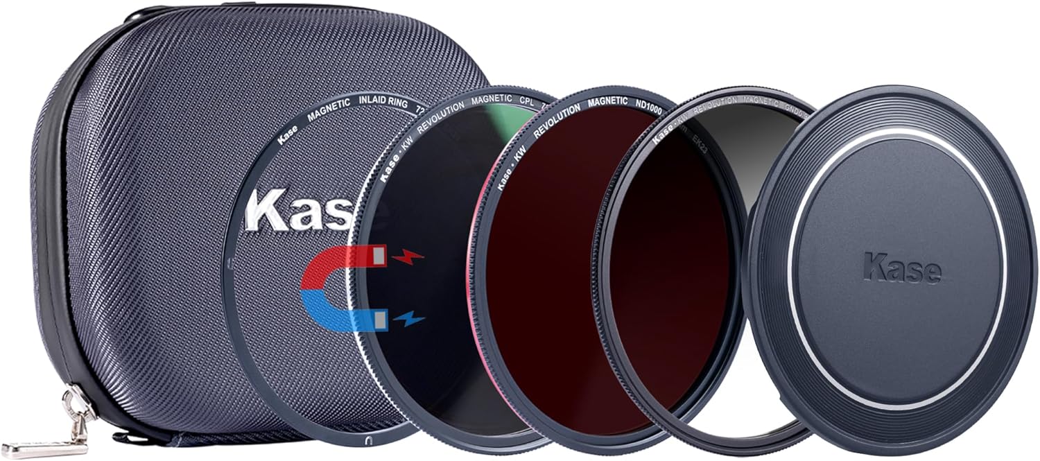 Kase 112mm Wolverine Revolution Plus Magnetic Filters Pro Kit for Nikon Z 14-24mm f/2.8 S Lens, Includes CPL ND1000 Soft GND0.9 Lens Cap & Filter Bag, Shockproof Optical Glass & & Color Coded Rings