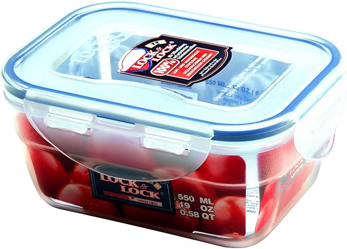 Lock&Lock Frischhaltebox | Vorratsdose | Gefrierdose | 550 ml | ineinander schachtelbar | HPL311-6er Set