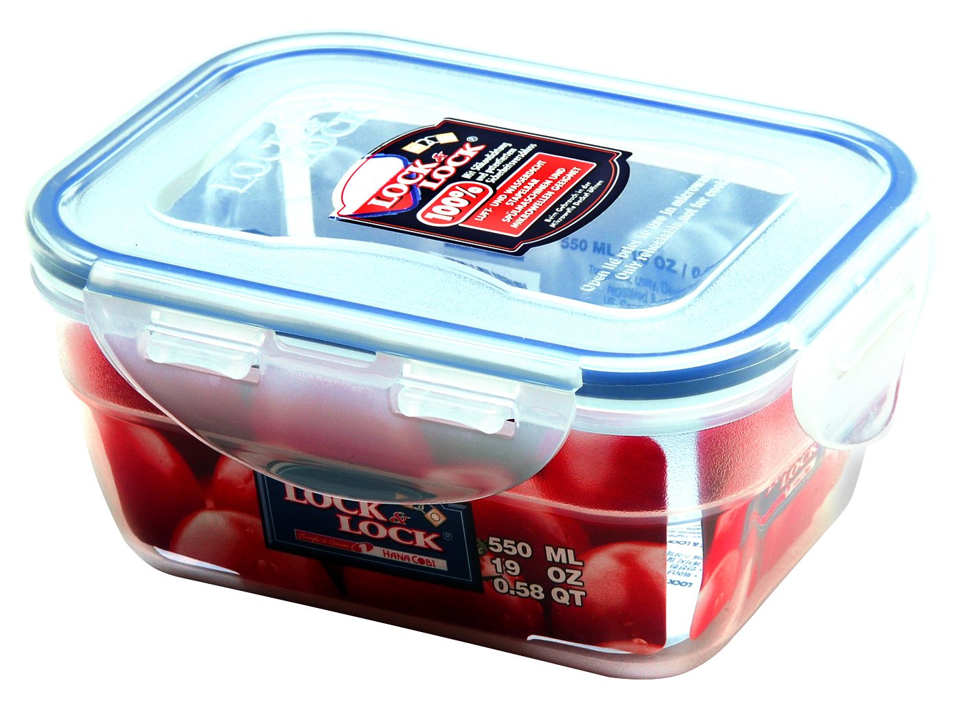 Lock & Lock HPL321 Scatola Multiuso 1,2L Impilabile | Contenitore Etanco Per Alimenti Con Coperchio A 4 Fermagli - 2