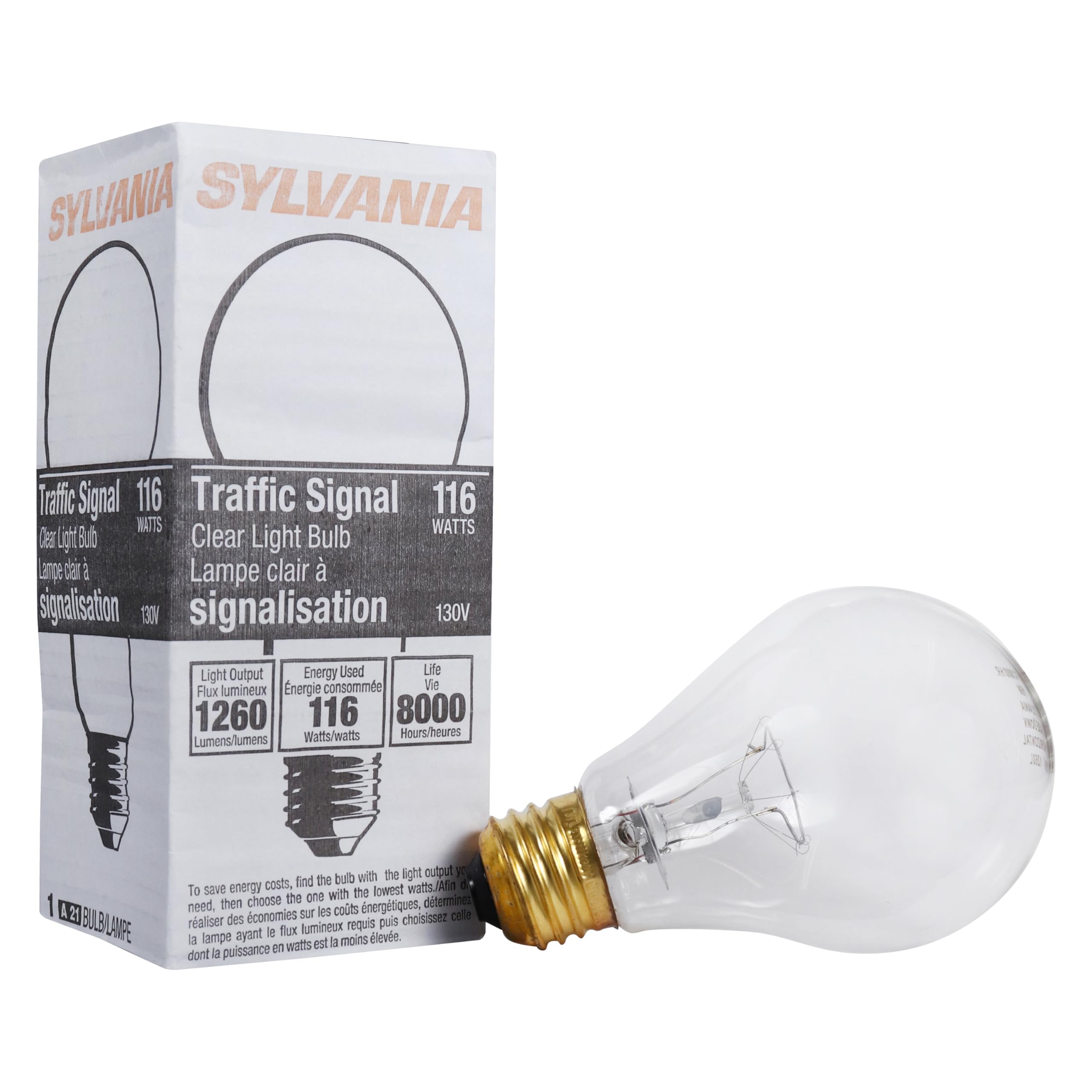 Sylvania 116 Watt Rough Service Traffic Signal Light Bulbs 1 Pack