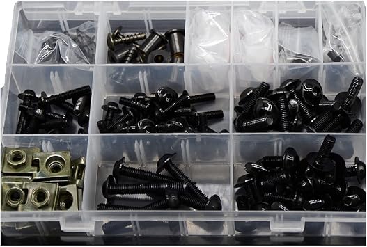 Bodywork Screws Motorcycle Full Fairing Body Bolt Kit Screw Mounting Nut for Ducati Monster 696 2009 2010 2011 2012 2013 2014 Color Black