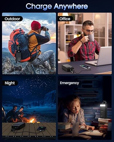 Miniatura 8 de Cargador portátil de 60000 mAh, batería externa de carga rápida de 22.5 W, pantalla LED, cargador de teléfono celular portátil USB C para iPhone