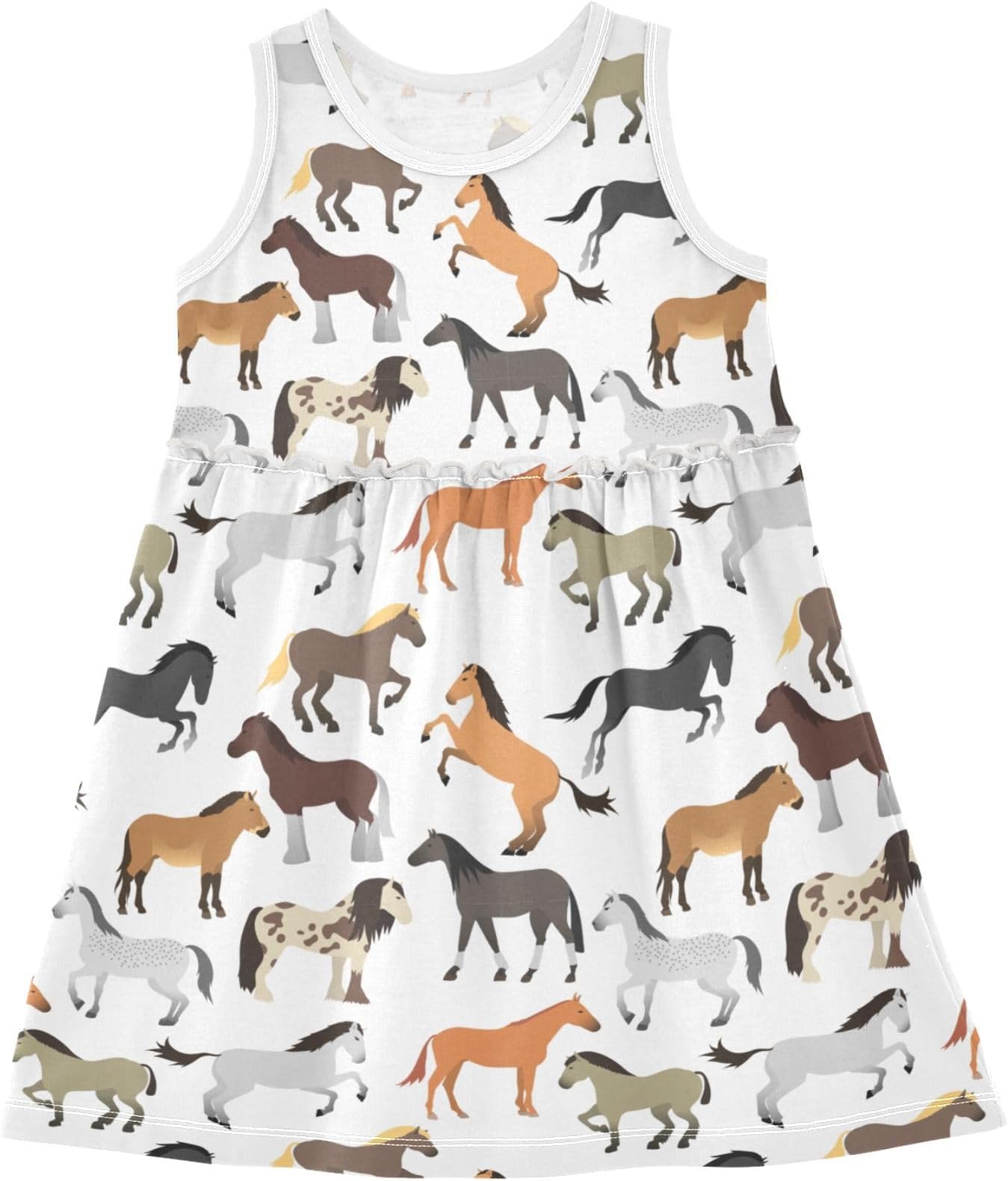 - Girls Dress Summer A-Line Cute Casual Party Dresses (Age 2-8 Years)