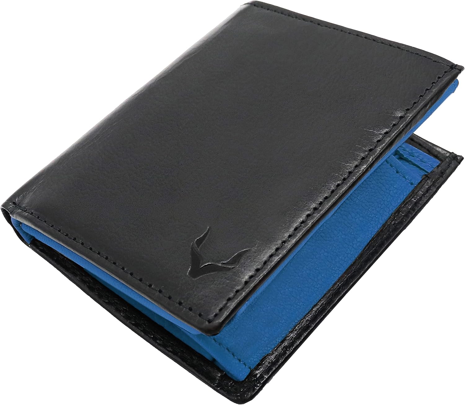 PELLE TORO Handmade Portrait Men's Wallet, Compact RFID Blocking Napa Leather Wallet with 2 Note Compartments, Coin Pocket