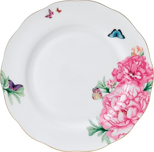Royal Albert - 40001557 Royal Albert Friendship Collection - Plato llano de 10 pulgadas, mayormente blanco con varios colores