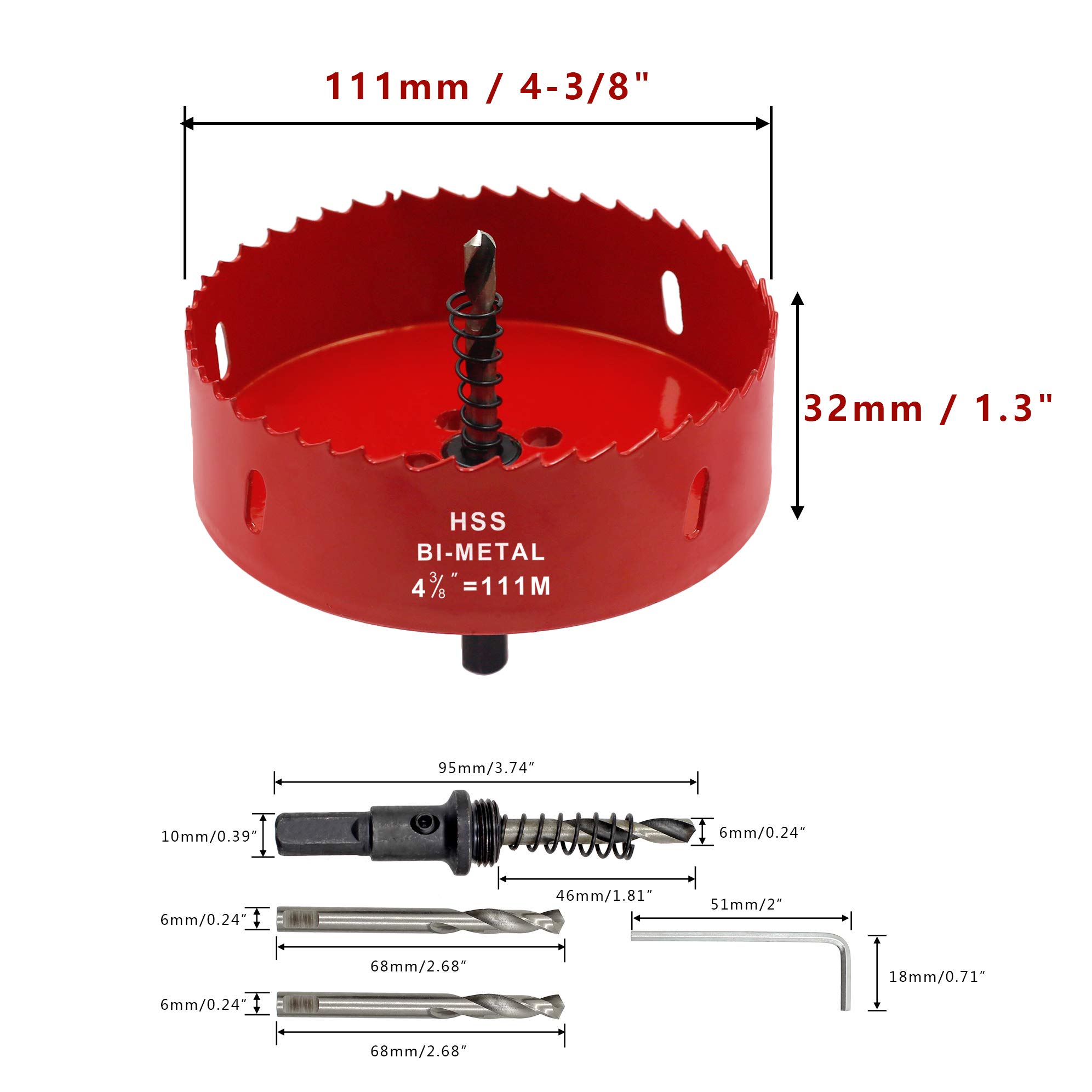 Hordion Hole Saw - 4 3/8" Bi-Metal -5 Hordion Hole Saw - 4 3/8" Bi-Metal -5