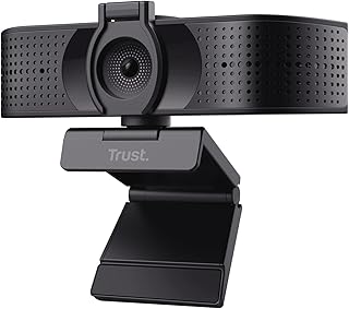 Trust Teza Webcam for PC 4K Ultra HD, 3840×2160, 2 Microphones and Auto Focus, USB Plug & Play, Web Camera for Teams, Zoo…