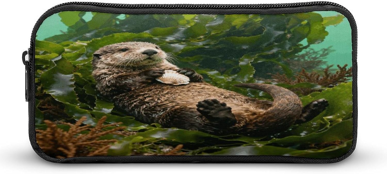 Otter Large Pencil Case Pouch Big Capacity for Office