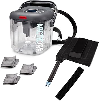 Circulating Cold Water Therapy Ice Machine Gen 2 by Arctic Ice Clear for Knee, Elbow, Shoulder, Back Pain, Swelling, Sprains, Injuries Arctic Ice Clear with Back Pad