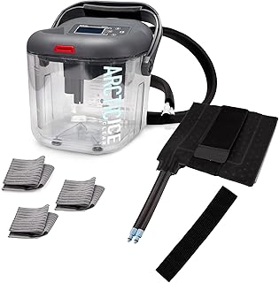 Circulating Cold Water Therapy Ice Machine Gen 2 by Arctic Ice Clear – for Knee, Elbow, Shoulder, Back Pain, Swelling, Sprains, Injuries (Arctic Ice Clear) (with Back Pad)