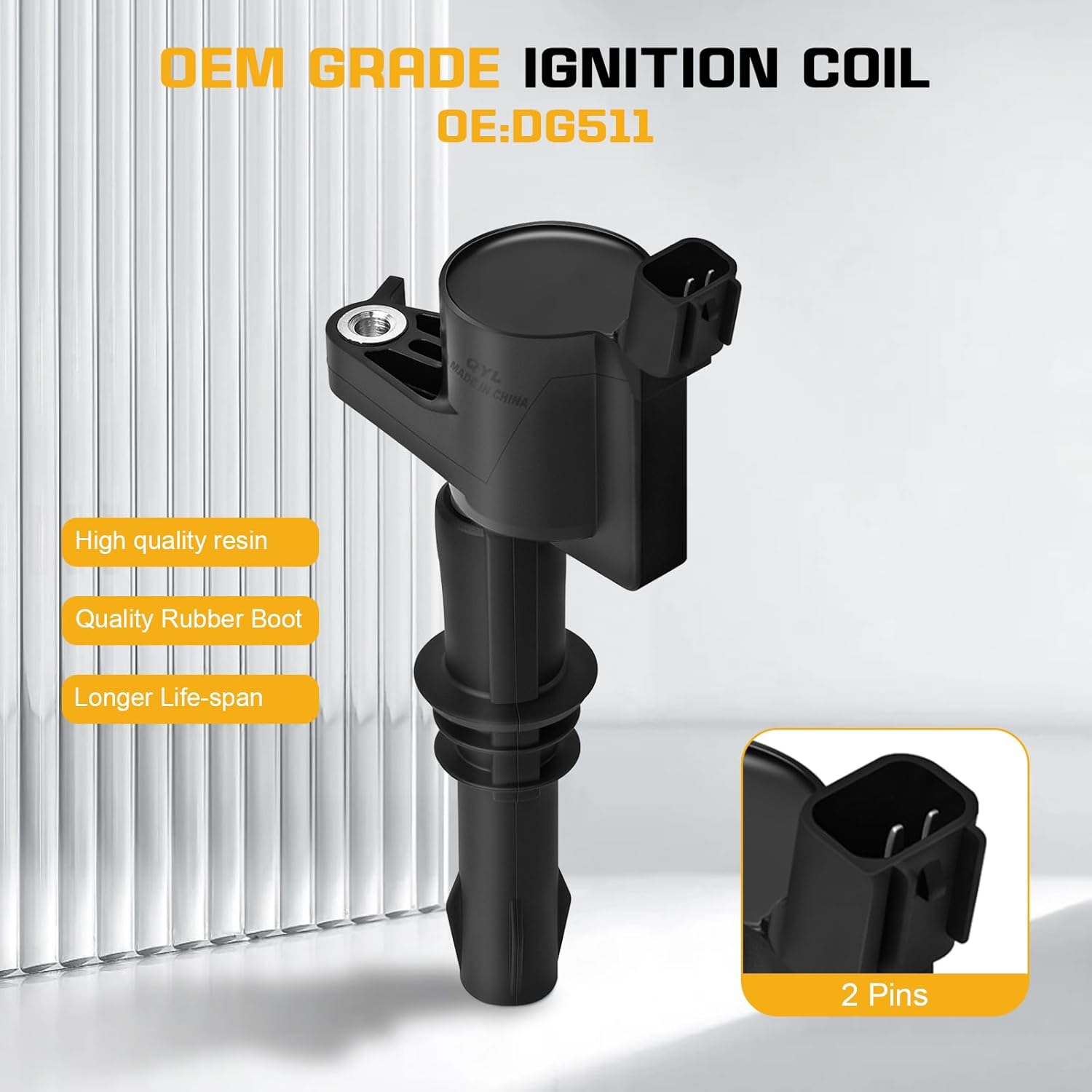 Set of 8 Ignition Coil Pack DG511 and Spark Plugs SP515 SP546 Compatible with Ford Expedition F150 F250 Super Duty Lincoln 3L3E12A366CA C1541 FD508 UF537