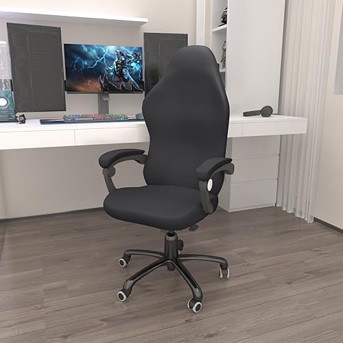 Miniatura 2 de Funda impermeable para silla de juegos, a prueba de arañazos, elástica, cómoda, con reposabrazos, funda transpirable para sillas altas de respaldo