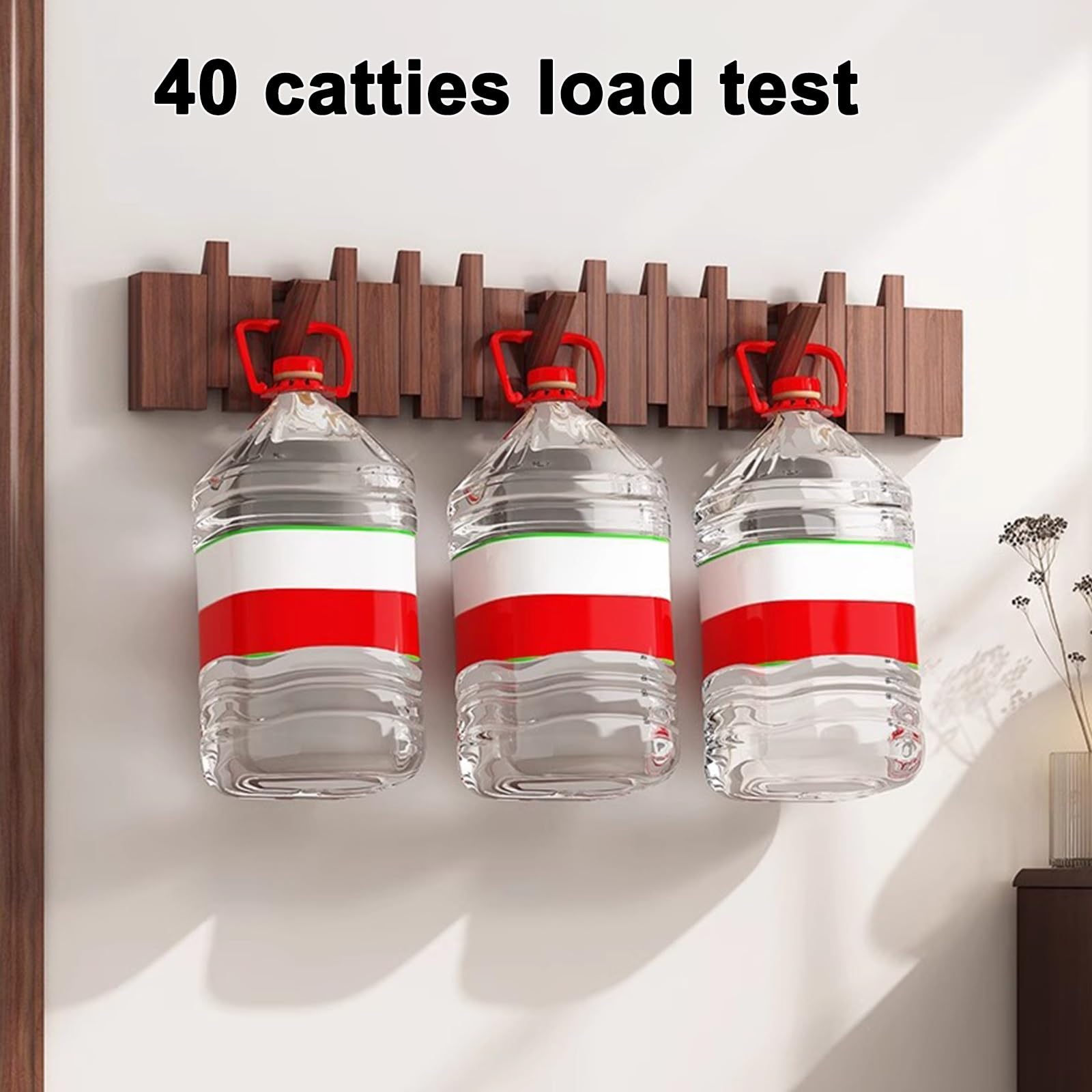NEPHRA Perchero de Pared de Madera Plegable con Ganchos Abatibles Estilo Tecla de Piano, Perchero Pared de Haya, Organizador para Ropa, Llaves, Sombreros, Toallas, Bolsos(Raw wood,12 hooks)