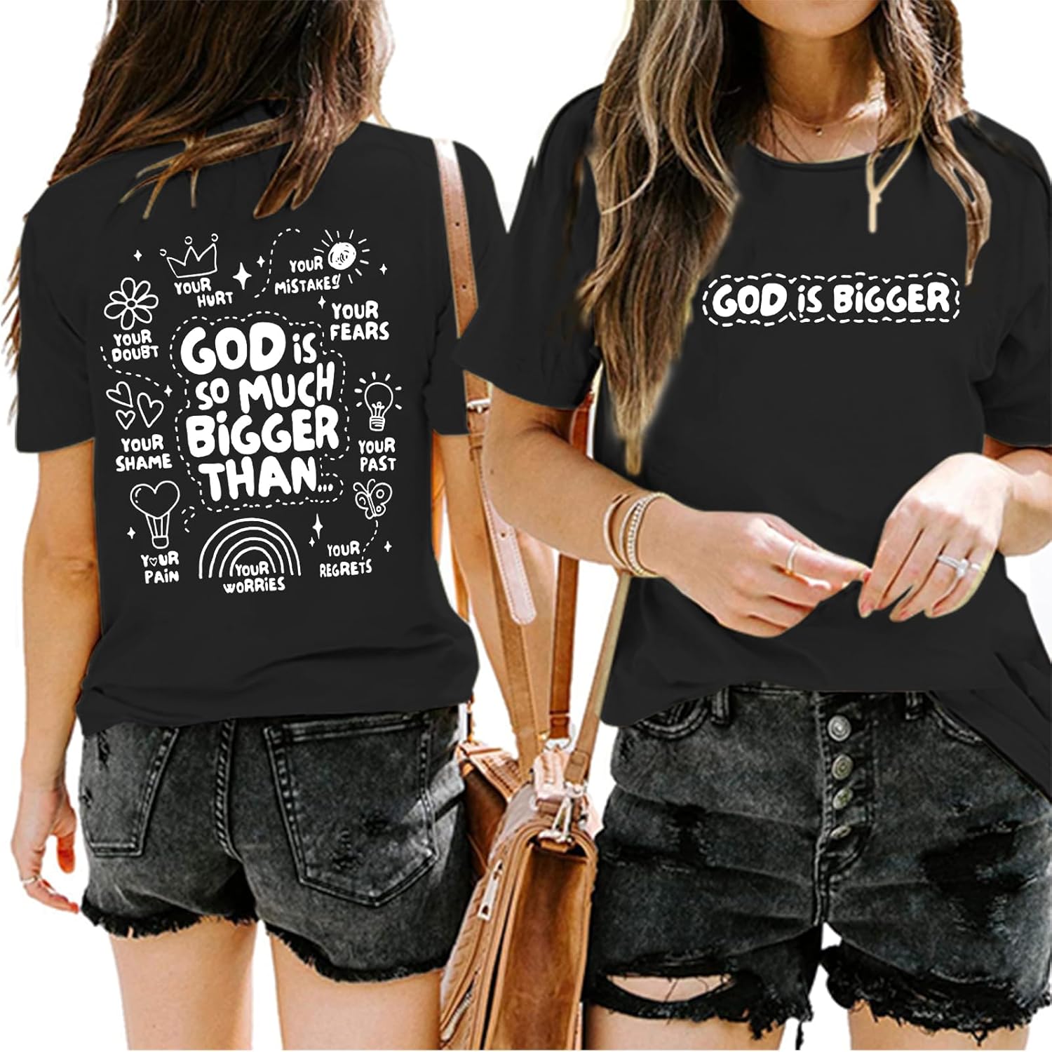 Christian Tshirts for Women Faith T Shirts Jesus God Shirts Religious Gifts Tee Funny Inspirational Graphic Tees Tops