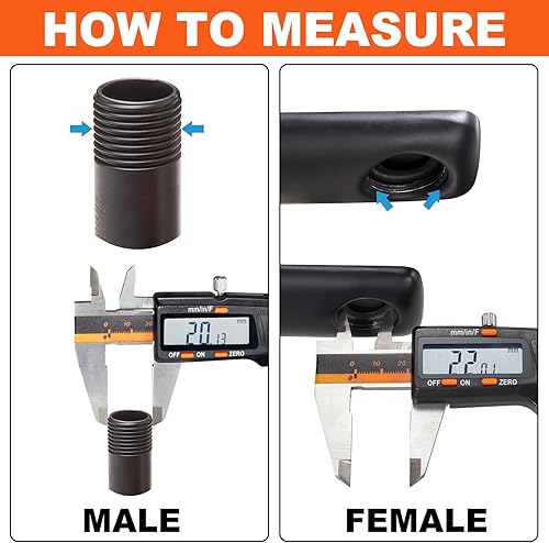 Miniatura 6 de Spurtar Extensor de grifo de baño giratorio de 1440° Se adapta a roscas G1/2 pulgadas 55/64 pulgadas 15/16 pulgadas No apto para Delta, Moen