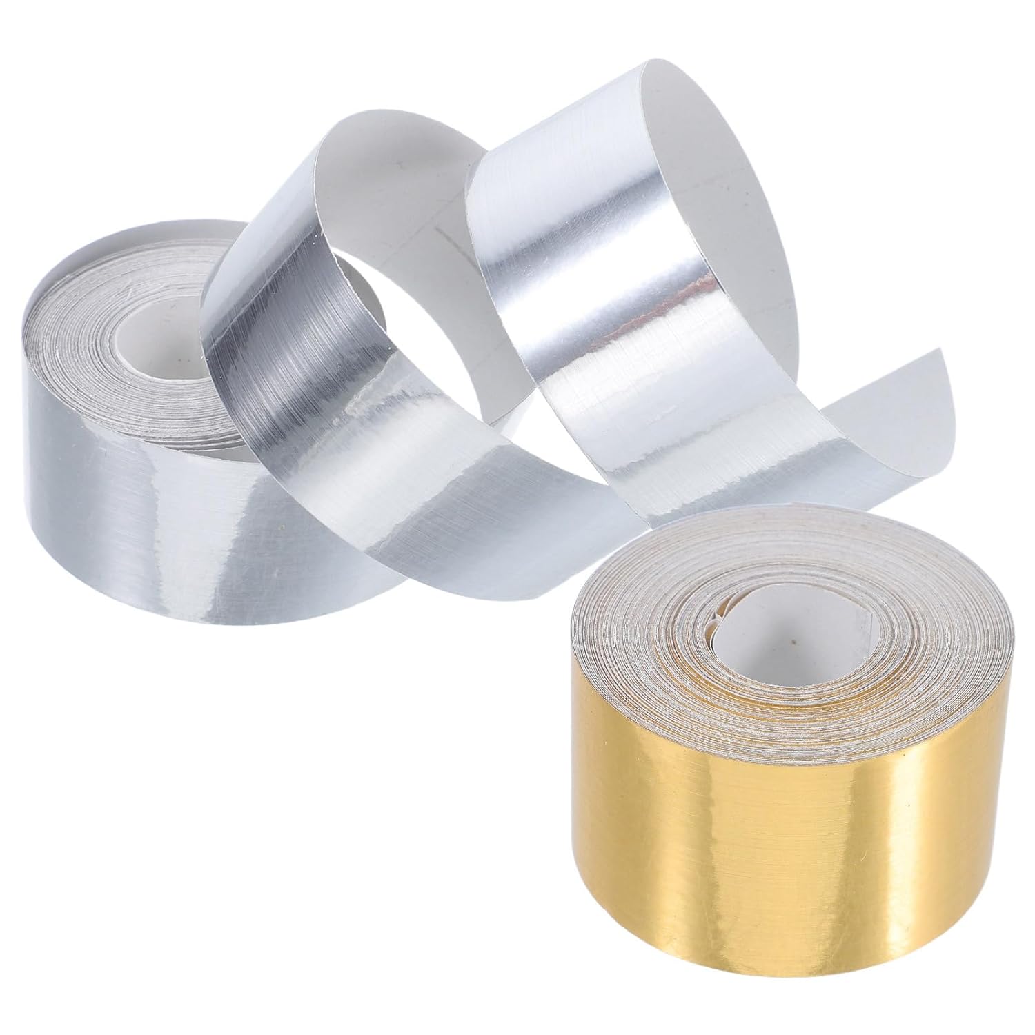 Ipetboom 30mm Self-Adhesive Kitchen Stove Caulk Tape, Flexible PVC Gap Sealing Strip for Sink and Counter Edges, 2 Rolls 10m Each in Metallic Tones for Bathroom and Kitchen Edge Protection