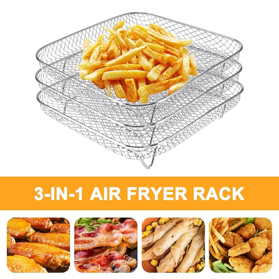 調理器具 riche store Amazon.com: BYKITCHEN 8 inch Square Air Fryer Rack, 3pcs