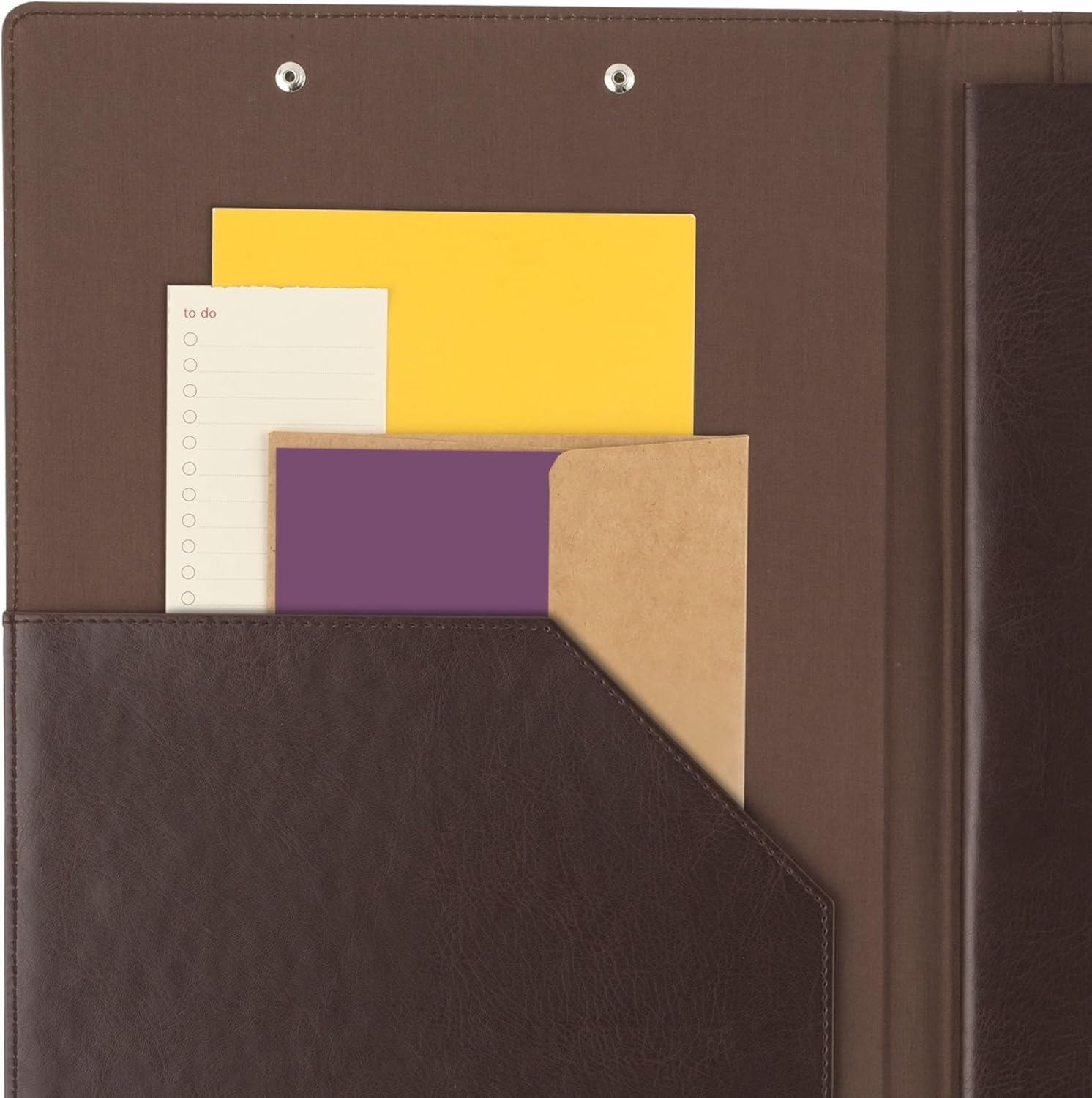 2025-2026 AT-A-GLANCE® Signature Collection Clipboard With Monthly Planner, 8" x 11", Brown, January To January, YP60009