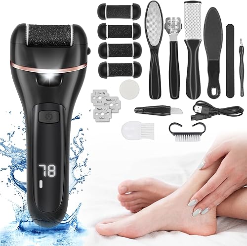 Removedores de callos eléctricos de pies herramientas de pedicura recargables 17 en 1 pedicura electrónica de lima de pies con 4 rodillos cuidado de disponible en Yaxa Colombia