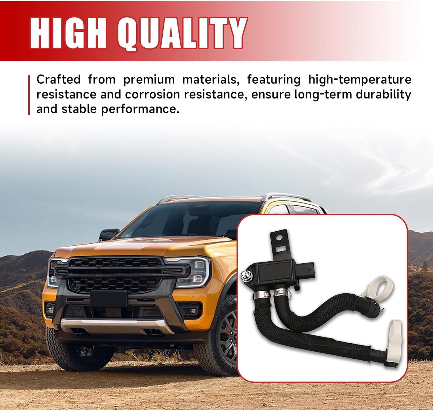 Exhaust Gas Recirculation Valve Vacuum Solenoid Assembly Compatible with Ford Ranger 2020-2024, Bronco 2021-2024, Explorer 2020-2024 Replace# LB5Z-9J433-B LB5E-9J433-AC LB5Z-9J433-A