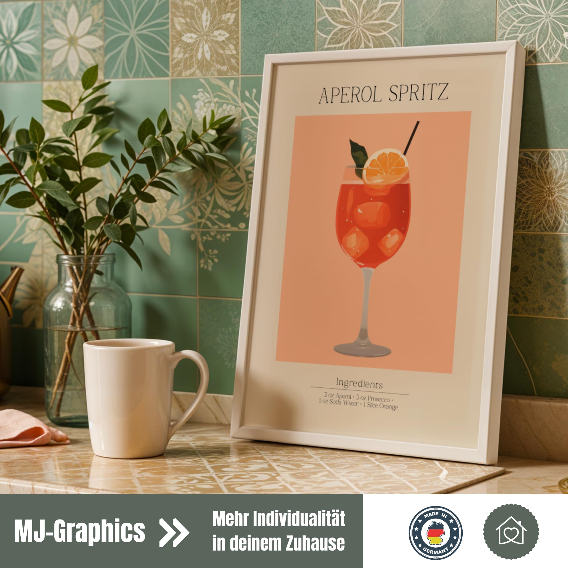 Poster Aperol Spritz Stile Retrò Con Ricetta – Stampa FineArt DIN A4 300g, Made In Germany - 4