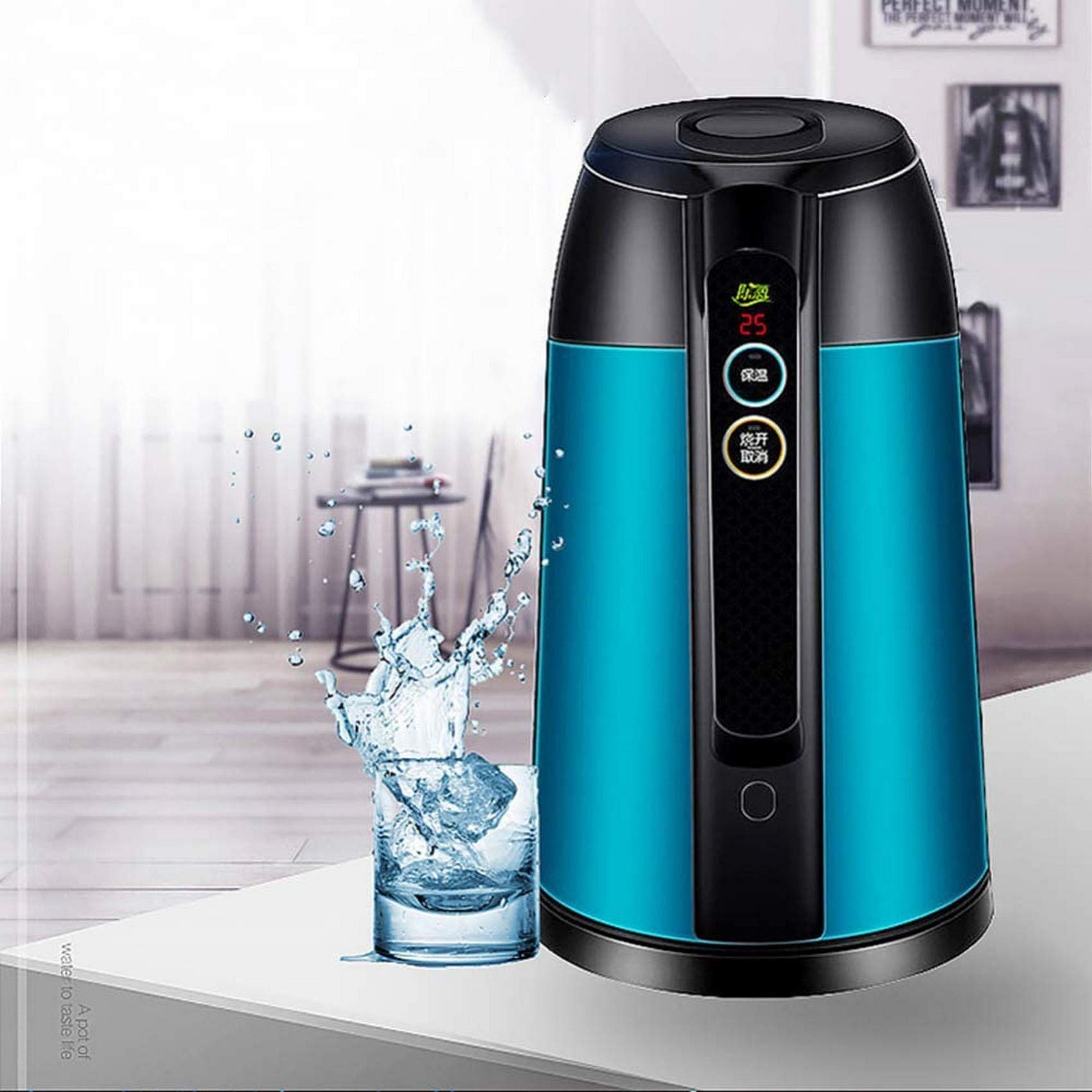 Bouilloire ébullition rapide 1300W inox avec maintien au chaud