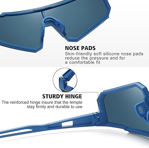 Miniatura 118 de STORYCOAST Lentes de sol deportivos polarizados para hombres y mujeres, para conducir, pesca, ciclismo, bicicleta de montaña, protección UV400