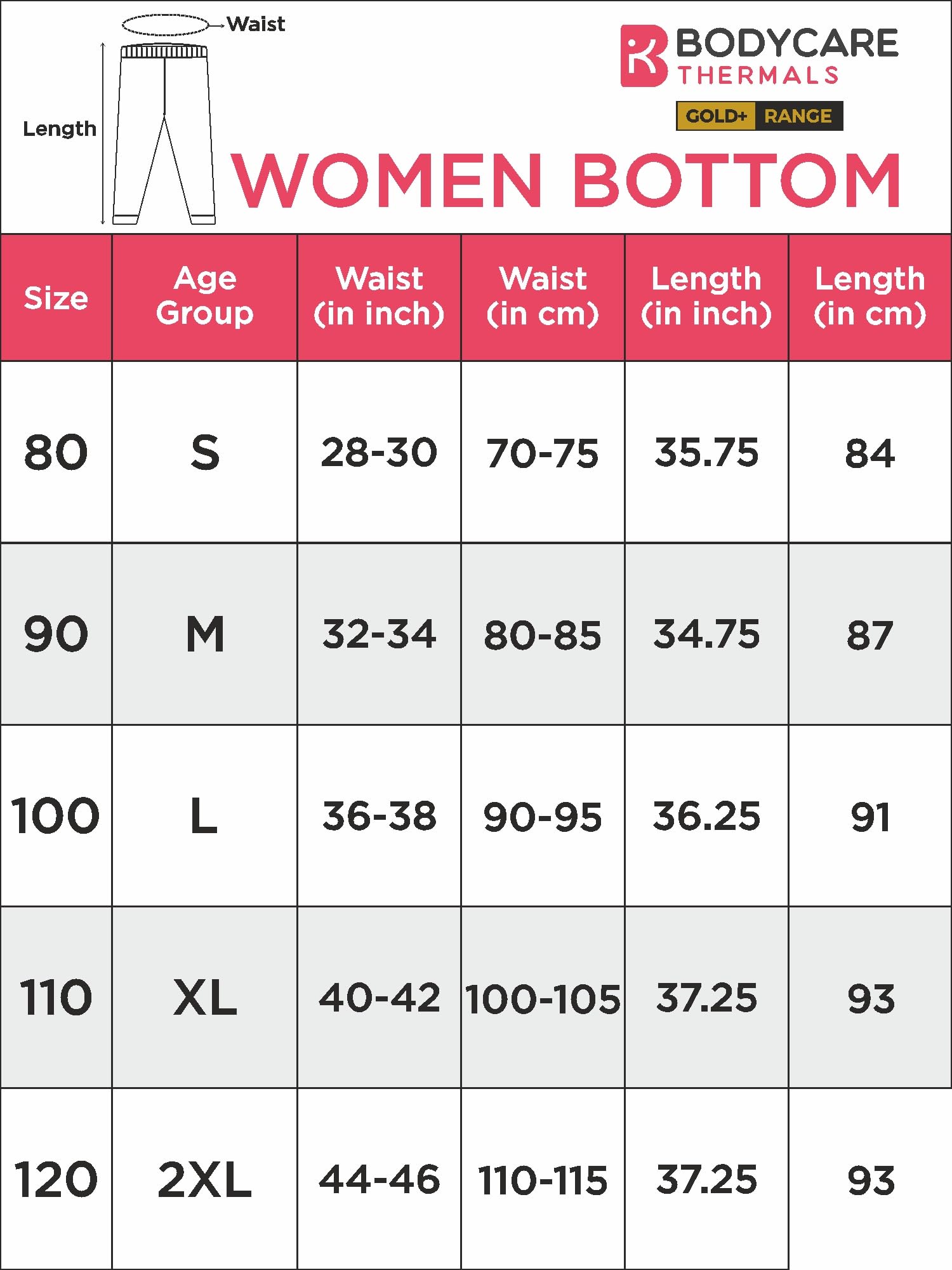 Bodycare Women Long Pant Thermal Gold Plus Premium Range for Very high Warmth - Image 4 thumbnail