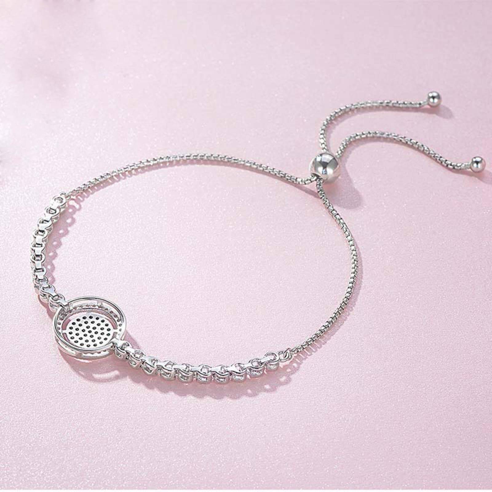 Auténtica Pulsera De Plata 925 Cuentas Ajustables Mal De Ojo Azul Cz Pulseras De Tenis para Mujeres Hombres Joyería De Amistad