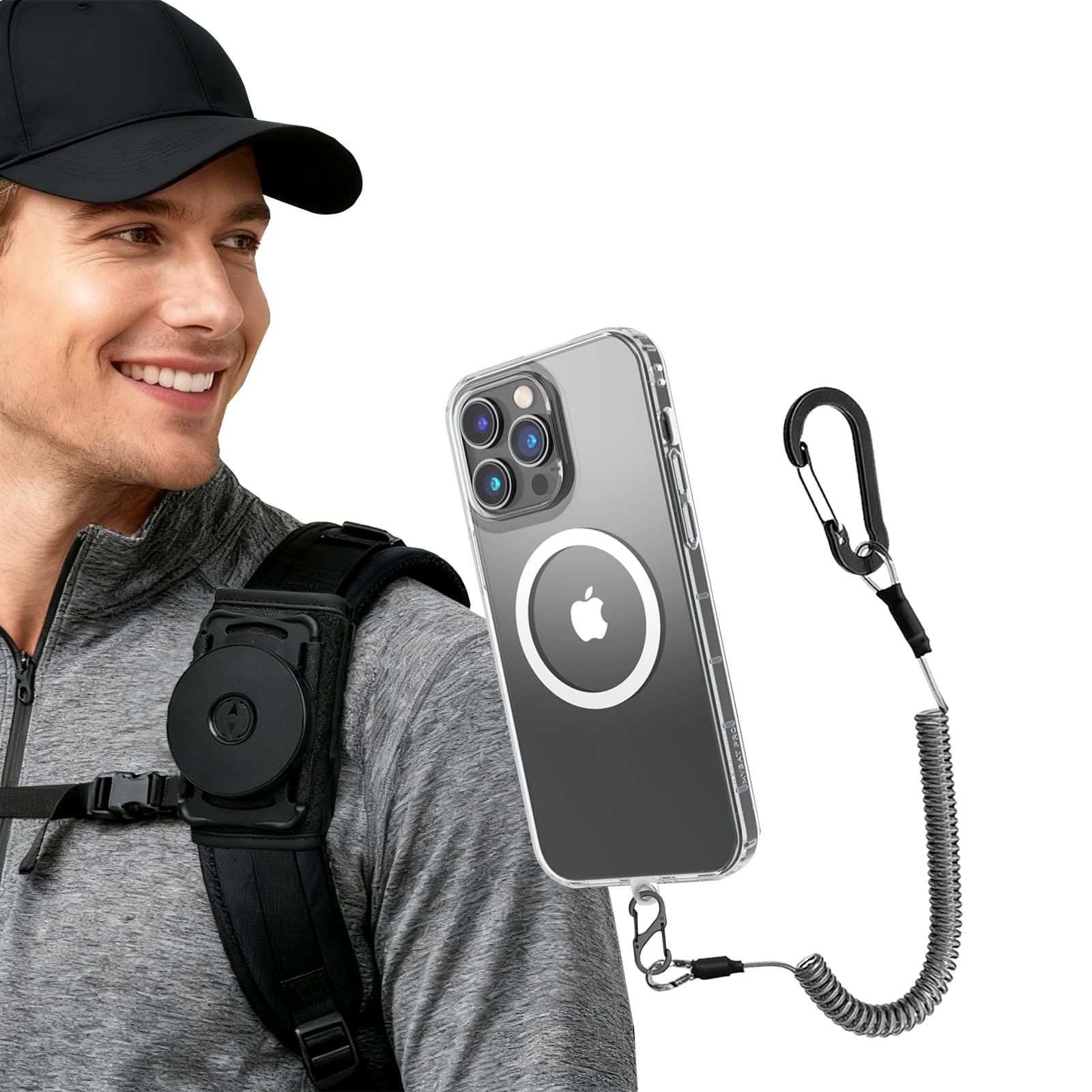 Amazon.com: TOOLIN Magnetic Phone Holder for Shoulder Strap,Phone