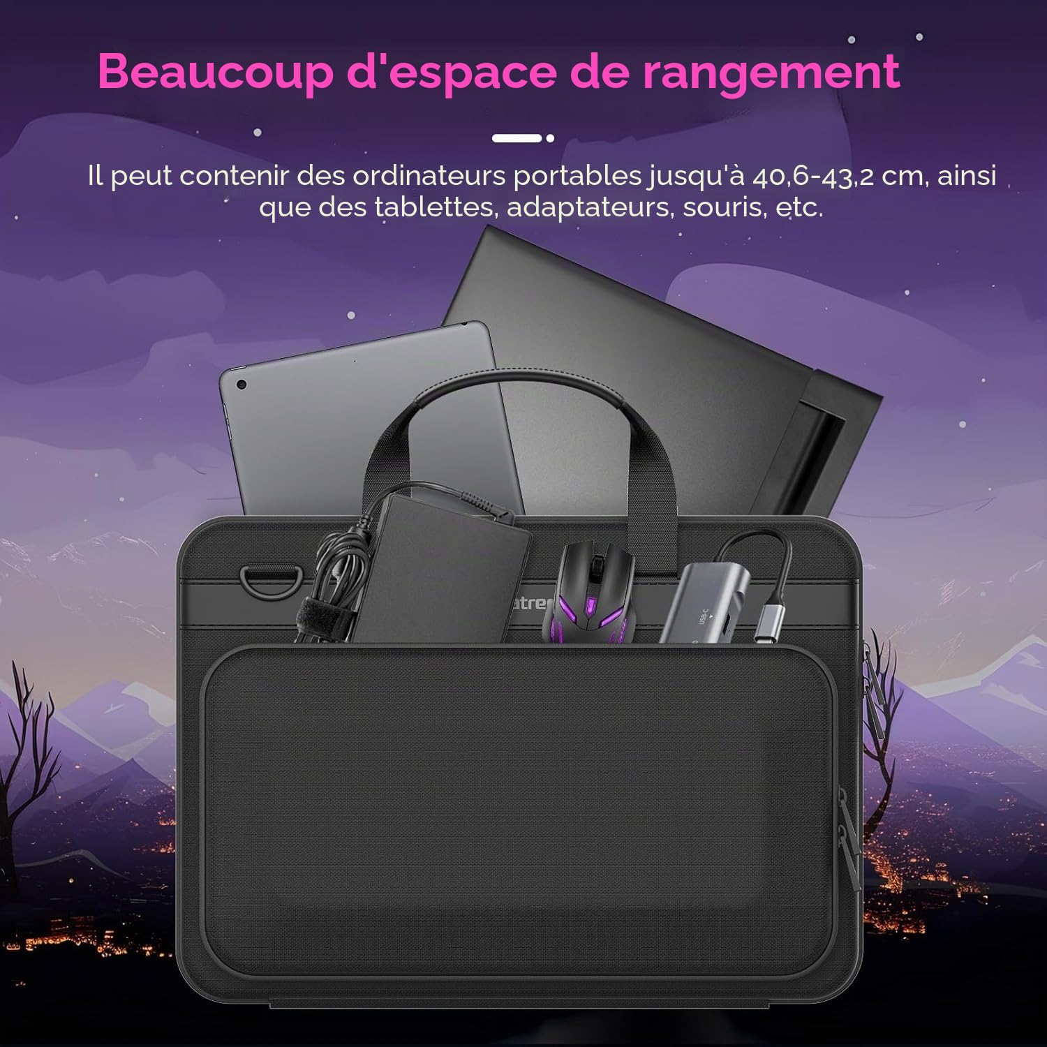 Smatree Sacoche rigide pour ordinateur portable de 15,6" MSI ALPHA 15 Gaming Laptop, pour MSI Delta 15, Stealth GS66/ Stealth 15/15M, Cyborg 15, Bravo 15, Katana THIN GF63/GF65 Thin, GV15 Thin (A800)