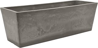Arcadia Garden Products PSW U65CT Simplicity Window Box, 25.5" x 9", Cement Color