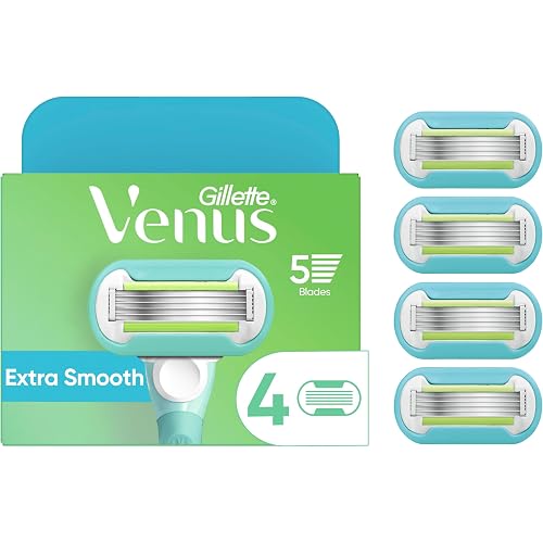 Gillette Venus Extra Smooth Womens Razor Blade Refills, 4 Count, Designed for a Close, Smooth Shave
