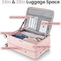 Amazon.com: Merax 3 Piece Luggage Set, Expandable Carry On Luggage